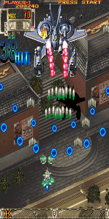 Play Arcade DoDonPachi Dai-Ou-Jou (V100 (first version), Japan) Online in your browser