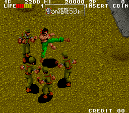 Play Arcade Ikari Three - The Rescue (Japan, Rotary Joystick) Online in your browser