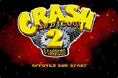 Play Game Boy Advance 2 in 1 - Spyro - Season of Ice & Crash Bandicoot 2 - N-Tranced (E)(Rising Sun) Online in your browser