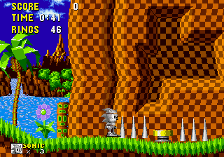 Knuckles in Sonic 2 Green Hill Zone V0.1 ROM Download for 