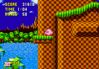 Play Genesis Kirby in Sonic the Hedgehog Online in your browser