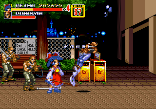 Reimu in Streets of Rage 2