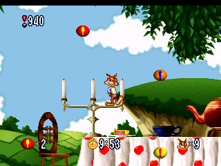 Play Atari Jaguar Bubsy in Fractured Furry Tales (World) Online in your browser