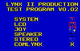 Play Atari Lynx Lynx II Production Test Program V0.02 (USA) (Proto) Online in your browser