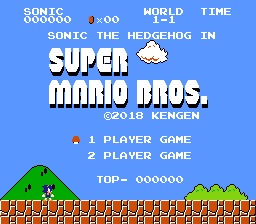 Play NES Sonic the Hedgehog in Super Mario Bros. Online in your
