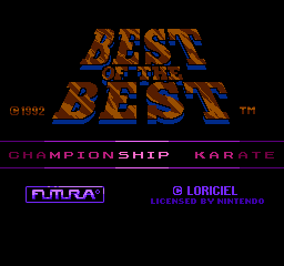 Best of the Best - Championship Karate (Europe)