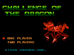 Play NES Challenge of the Dragon (Asia) (Unl) (Sachen) (NES) Online in your browser