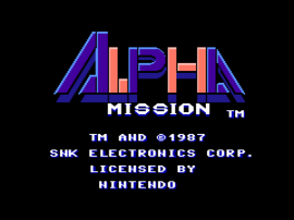 Alpha Mission (Europe)