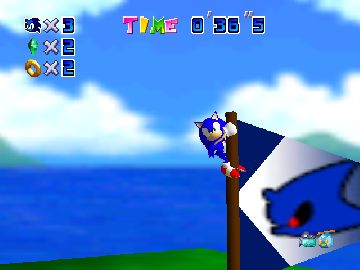 Jogue Super Mario 64 Sonic Edition, um jogo de Sonic