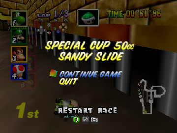 Play Nintendo 64 Mario Kart 64 - Amped Up v2.82 Online in your browser 