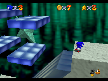 Jogue Super Mario 64 Sonic Edition, um jogo de Sonic