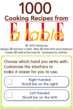 Play 1000 Cooking Recipes from Elle a Table (Europe) (En,Fr,De,Es,It) (NDSi Enhanced) online