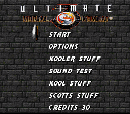 Play SNES Ultimate Mortal Kombat 3 Deluxe Online in your browser 