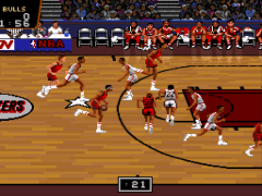 Play SNES Bulls vs Blazers and the NBA Playoffs (Europe) Online in your browser
